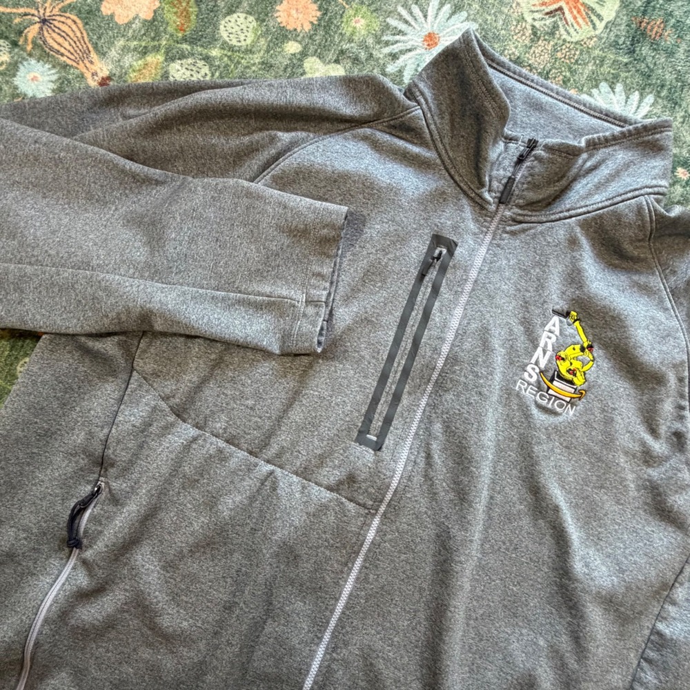 The North Face Amazon ARNS Region Fleece Jacket Men XXXL Grey Full Zip Softshell